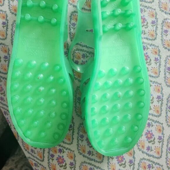 Jelly green sandals size 7 - Picture 3 of 5